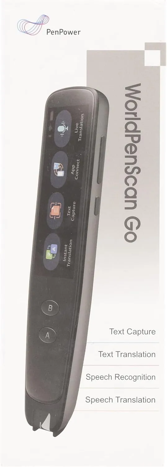PenPower WorldPenScan Go - Translation Pen with Scanning, Reading, Audio Recording, Live Interpretation, and AI English Learning Platform for Kids & Adults
