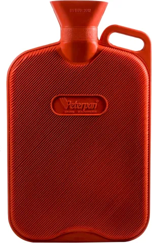 Peterpan Hot Water Bottle with Cover, Extra Large Extra Thick Hot Water Bag for Pain Relief, Thicker Higher Quality Rubber for Better Insulation, BPA & Phthalates Free, Holds 90 Fl Oz, Red