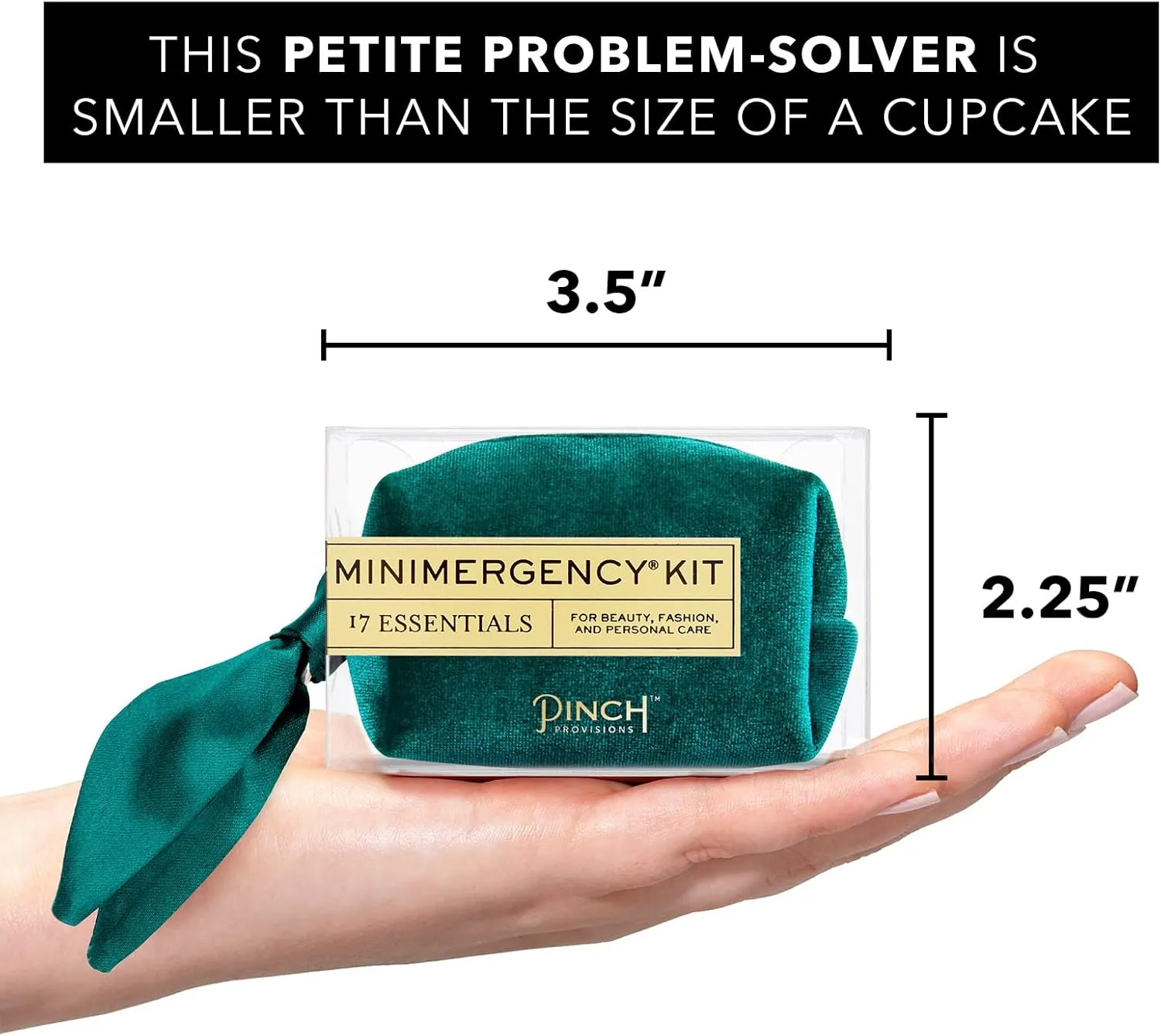 Pinch Provisions Velvet Minimergency Kit, for Her, Includes 17 Must-Have Emergency Essential Items, Compact, Multi-Functional Pouch, Gift for Parties and Birthdays