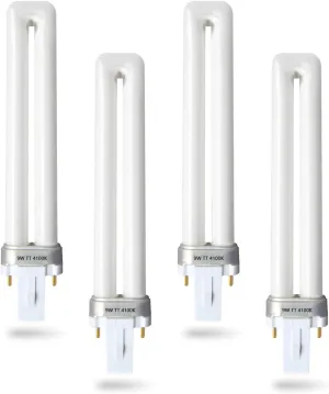 PL9/SP41K 2 Pin 9W Fluorescent Single Tube,Replacement Bulb for Sylvania 21273,Sunlite 60060,Feit Electric,Philips 148700,TCP 32009,G23 Base,4100K Cool White(4Pack)