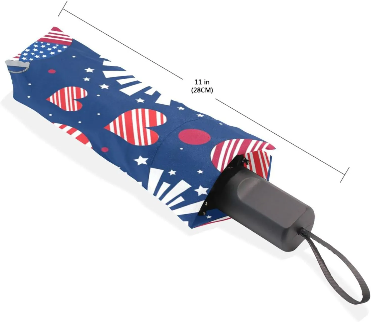 Poeticcity Rain Travel Umbrella, Hand Open Close Windproof Waterproof Folding Umbrella, Compact Canopy Strong Ray Parasol Umbrella