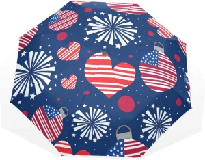 Poeticcity Rain Travel Umbrella, Hand Open Close Windproof Waterproof Folding Umbrella, Compact Canopy Strong Ray Parasol Umbrella