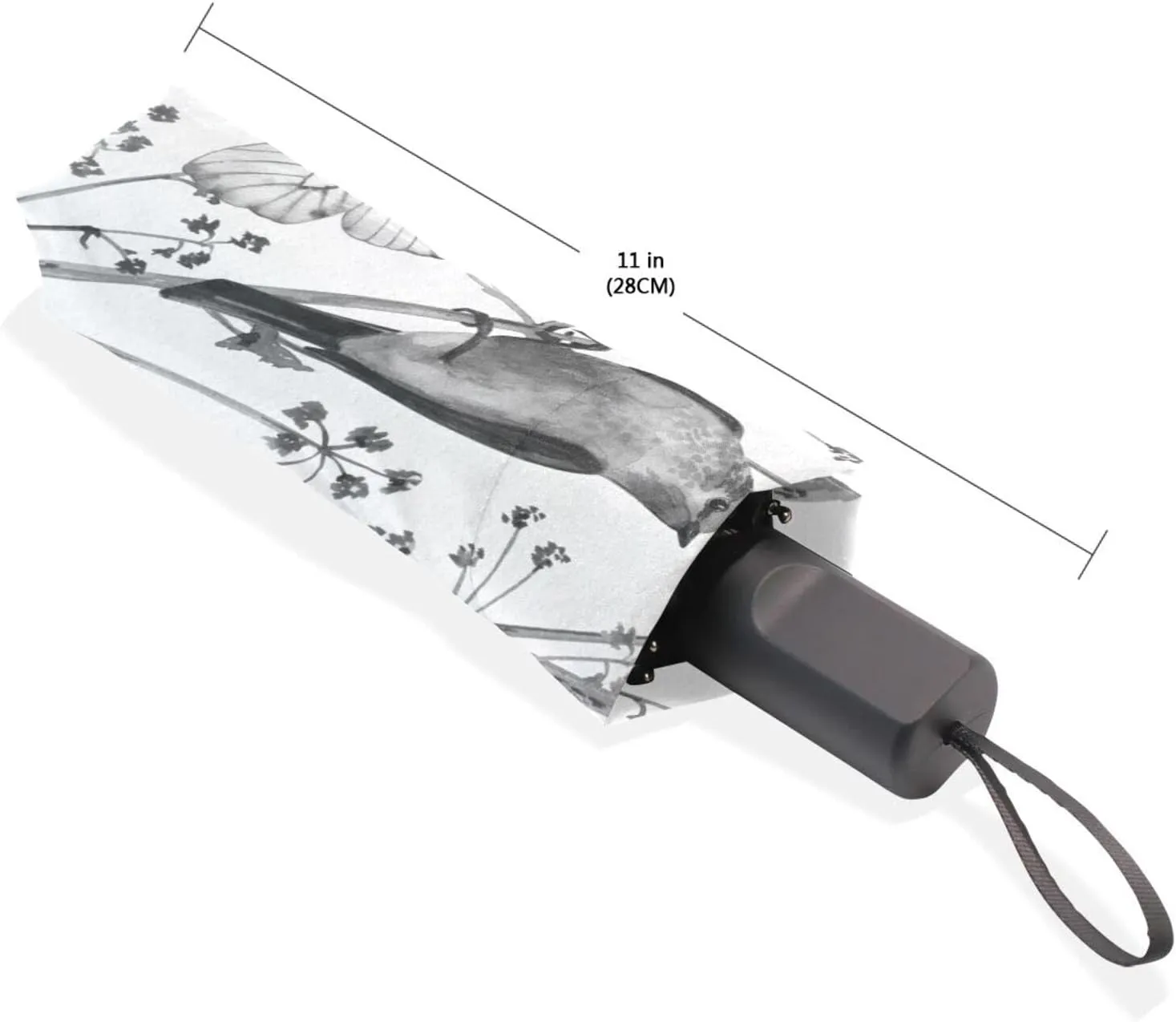Poeticcity Rain Travel Umbrella, Hand Open Close Windproof Waterproof Folding Umbrella, Compact Canopy Strong Ray Parasol Umbrella