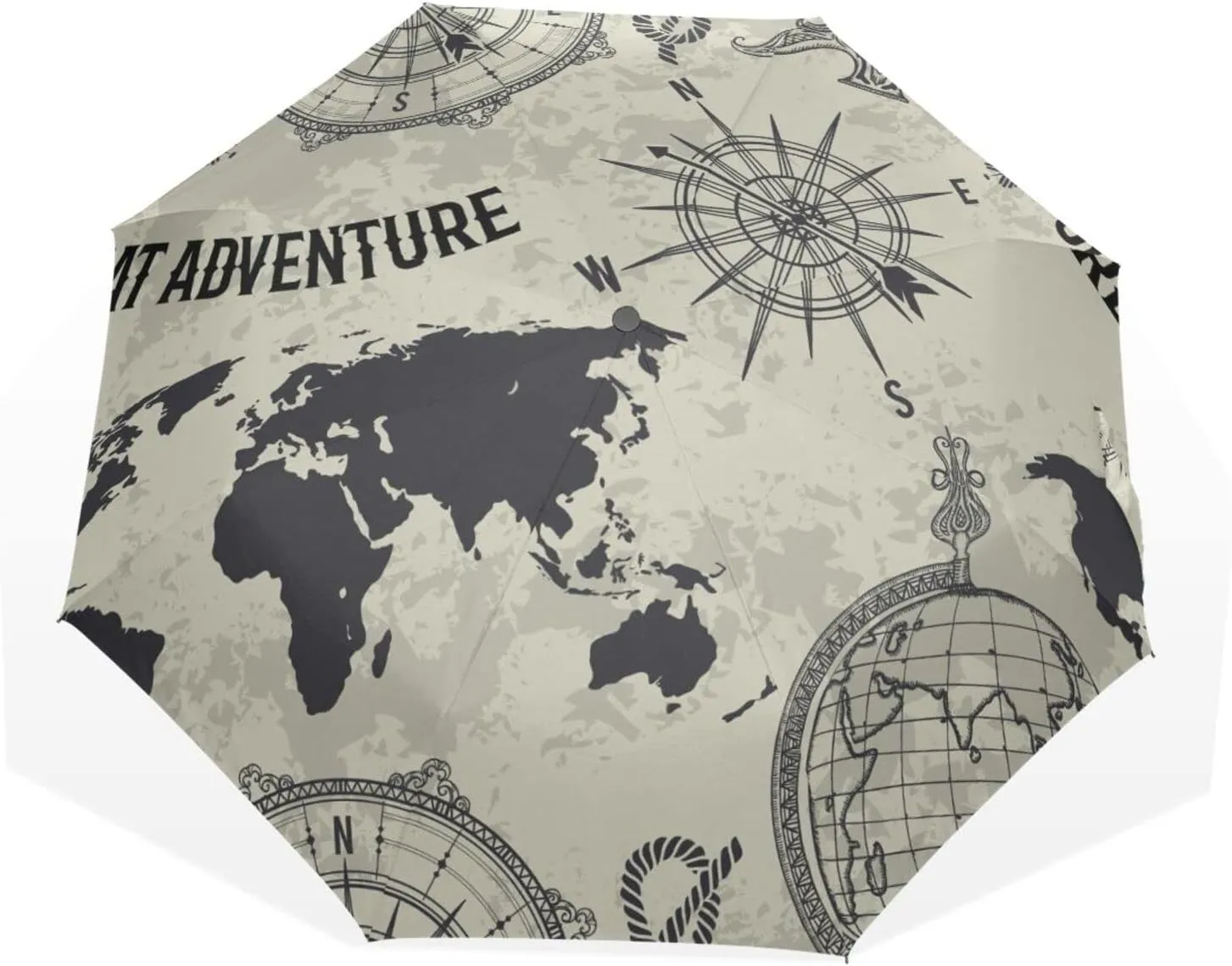 Poeticcity Rain Travel Umbrella, Hand Open Close Windproof Waterproof Folding Umbrella, Compact Canopy Strong Ray Parasol Umbrella