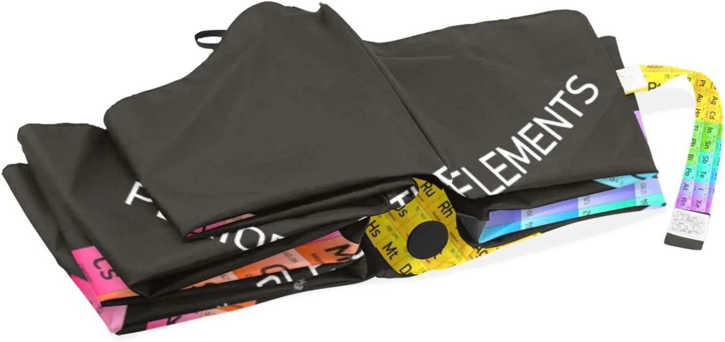 Poeticcity Travel Umbrella, Hand Open Close Windproof Waterproof Folding Umbrella, Black Tape Compact Canopy Strong Anti UV Ray Parasol