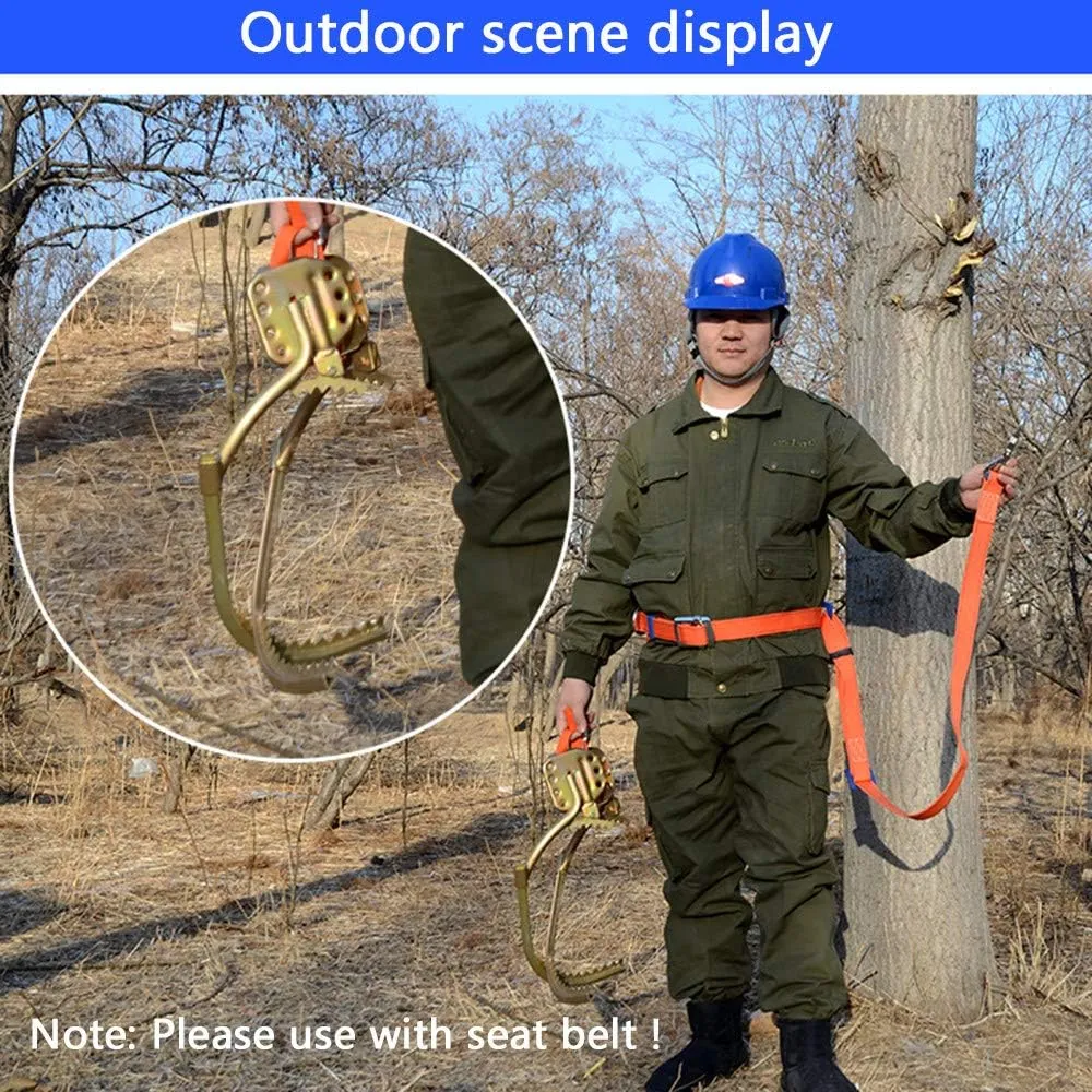 Pole Climbing Spikes, Climbing Trees Artifact Electrician Wooden Pole Foot Buckle, Electrician Foot Buckle Wooden Pole Iron Shoes, Picking Fruit, Coconut,Various Sizes,400Model