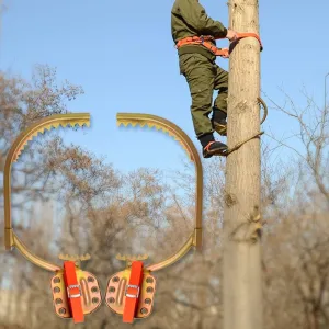 Pole Climbing Spikes, Climbing Trees Artifact Electrician Wooden Pole Foot Buckle, Electrician Foot Buckle Wooden Pole Iron Shoes, Picking Fruit, Coconut,Various Sizes,400Model