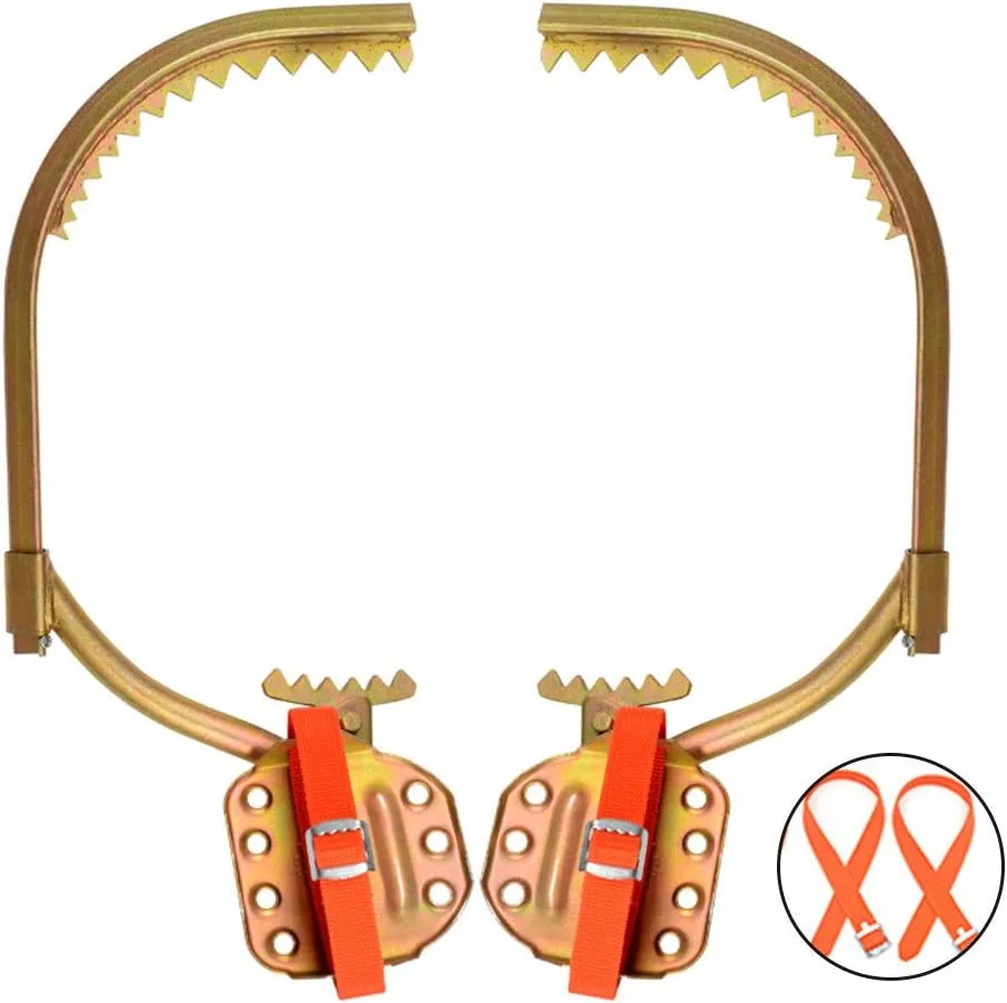 Pole Climbing Spikes, Climbing Trees Artifact Electrician Wooden Pole Foot Buckle, Electrician Foot Buckle Wooden Pole Iron Shoes, Picking Fruit, Coconut,Various Sizes,400Model
