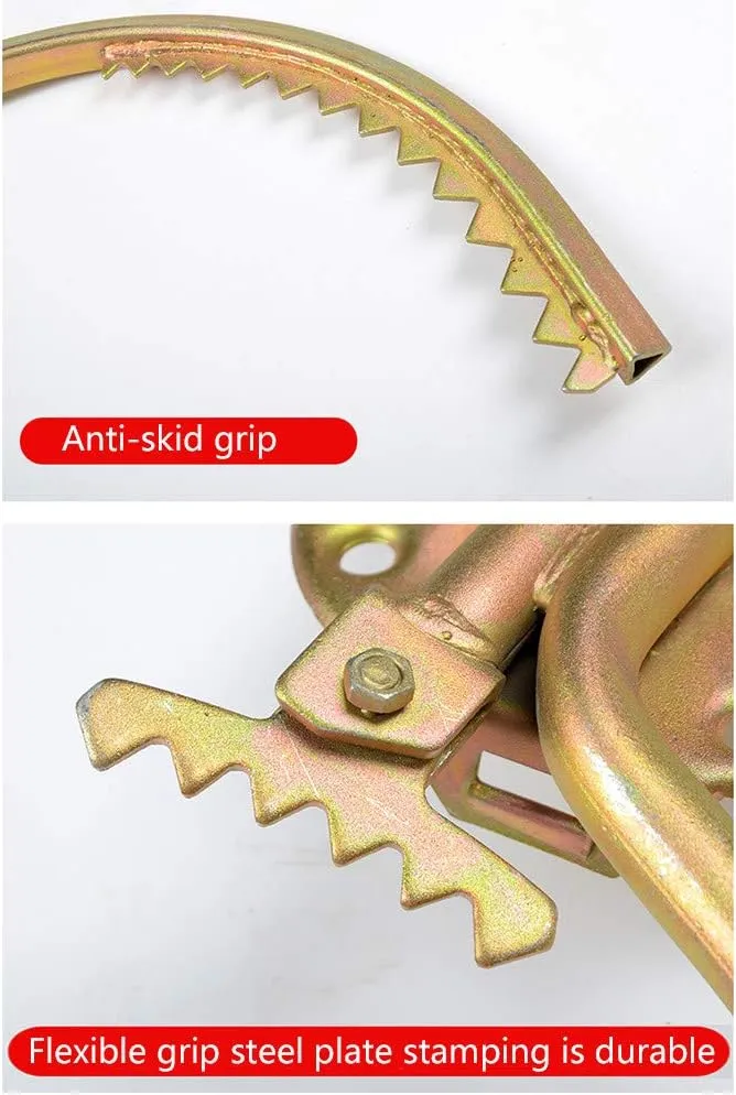 Pole Climbing Spikes, Climbing Trees Artifact Electrician Wooden Pole Foot Buckle, Electrician Foot Buckle Wooden Pole Iron Shoes, Picking Fruit, Coconut,Various Sizes,400Model