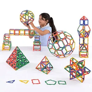 Polydron Kids Frameworks Multipack with Storage Box Educational Construction Set - Multicolored - Children 3D Creative Toy - 4  Years - 460 Pieces