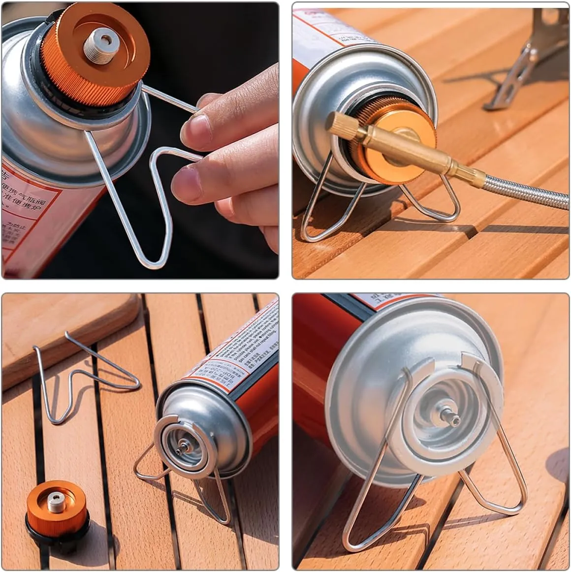 POPETPOP 4 Pcs Fixture Camping Propane Propane Canister Stabilizer Outdoor Propane Rack Outdoor