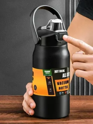 Portable 304 Stainless Steel Thermos with Straw - Vacuum Sports Bottle