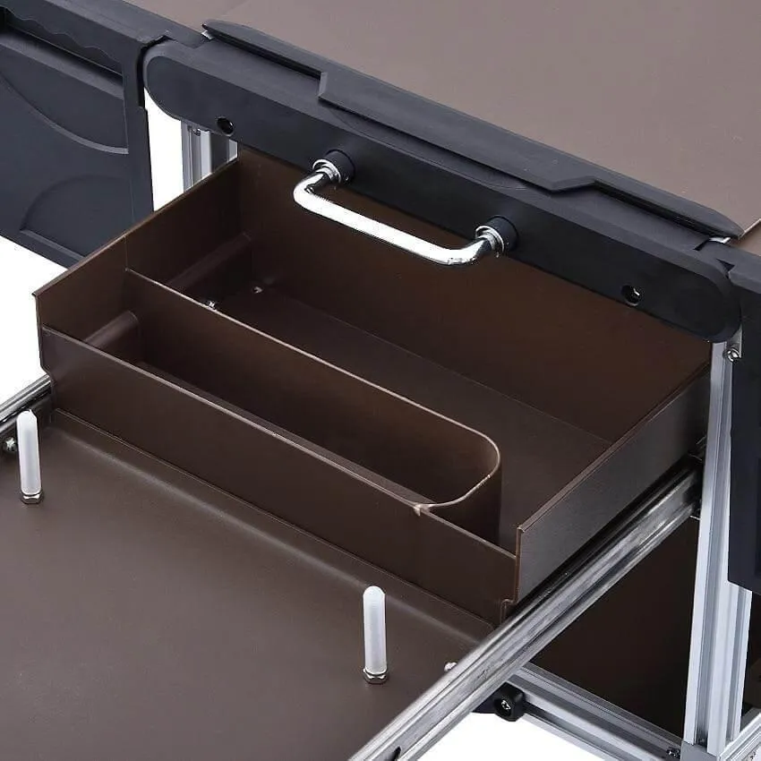 Portable Camping Kitchen - Foldable Outdoor Cooking Station