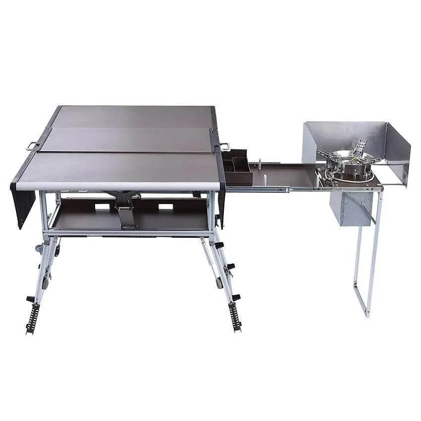 Portable Camping Kitchen - Foldable Outdoor Cooking Station