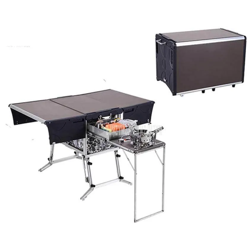 Portable Camping Kitchen - Foldable Outdoor Cooking Station