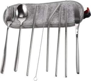 Portable Cutlery Set Tableware Set for Lunch Box Utensil Case Stainless Steel Travel Utensils Bag