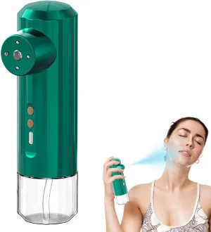 Portable Facial Mister, Handheld Face Humidifier with 30ML Water Tank and 0.3MM Nano Spray, Red Light Skin Rejuvenation   Blue Light Acne Removal for Weekends, Travel, and Daily Hydration