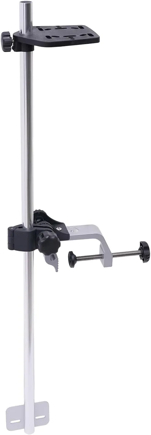 Portable Fish Finder Mount, Universal Fish Finder Bracket w/360° Adjustable Rotatable Transducer Pole Mount for Boat Canoes, Kayaks Fishing