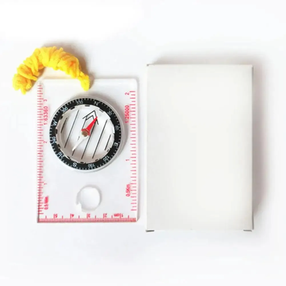 Portable Magnifying Compass - Navigation Map Reading Compass with Lanyard, Mirror, and Ruler for Camping, Hiking, and Traveling