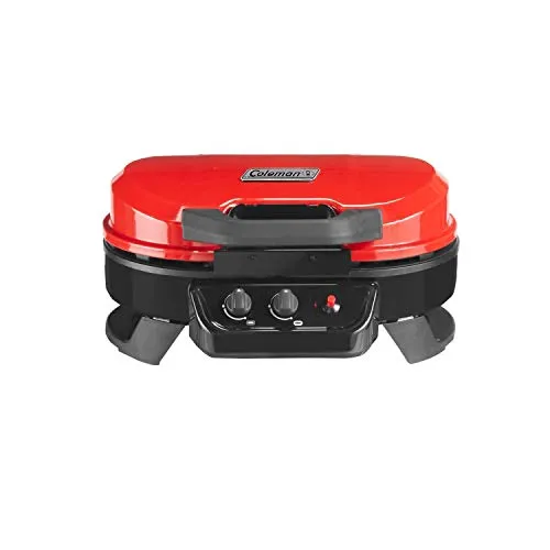 Portable Tabletop Propane Grill,Gas Grill with 2 Adjustable Burners