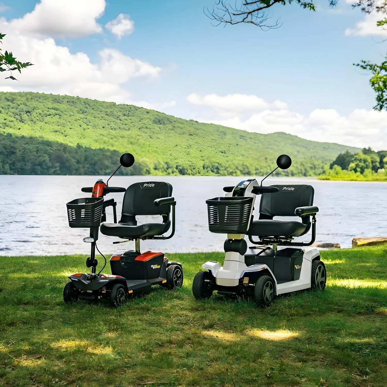 Pride Mobility Zero Turn 10 Scooter - Comfort Mobility for Adults, 400 Lbs Weight Capacity, 40 Ah Battery, Ocean Blue, 20"x20" Fordable Seat - S710ZT
