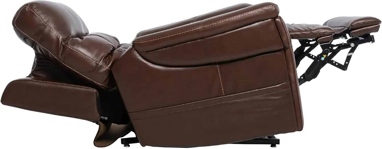 Pride Viva Lift Ultra Power Recliners - Lift Chair for Adults, 400 Lbs Weight Capacity, Lithium Battery Backup, 22.5" W x 21" D Comfort Seat, Medium, Sorrento Leather Coffee - PLR4955M