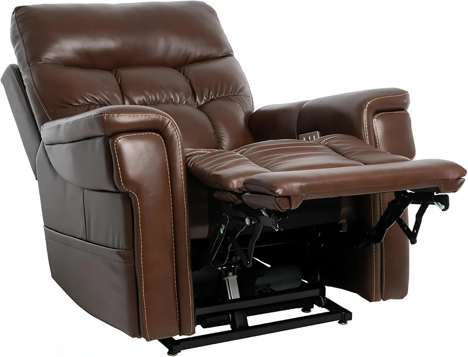 Pride Viva Lift Ultra Power Recliners - Lift Chair for Adults, 400 Lbs Weight Capacity, Lithium Battery Backup, 22.5" W x 21" D Comfort Seat, Medium, Sorrento Leather Coffee - PLR4955M
