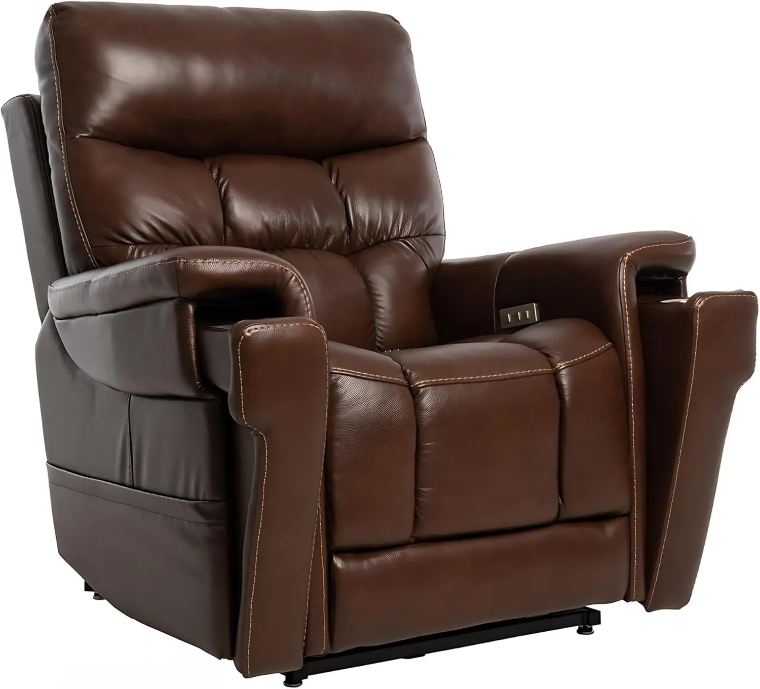 Pride Viva Lift Ultra Power Recliners - Lift Chair for Adults, 400 Lbs Weight Capacity, Lithium Battery Backup, 22.5" W x 21" D Comfort Seat, Medium, Sorrento Leather Coffee - PLR4955M