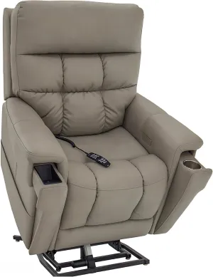Pride Viva Lift Ultra Power Recliners - Lift Chair for Adults, 400 Lbs Weight Capacity, Lithium Battery Backup, 23" W x 22" D Comfort Seat, Large, Capriccio Dove - PLR4955L