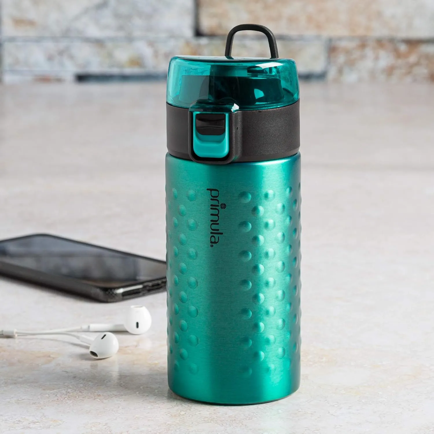 Primula Hamilton Water Bottle Single Serve Double Wall, 12 oz, Teal