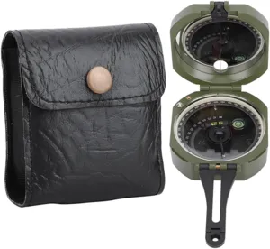 Professional Outdoor Geological Fluorescent Water Prevent Compass Zinc Alloy Green for Geological Survey Orienteering