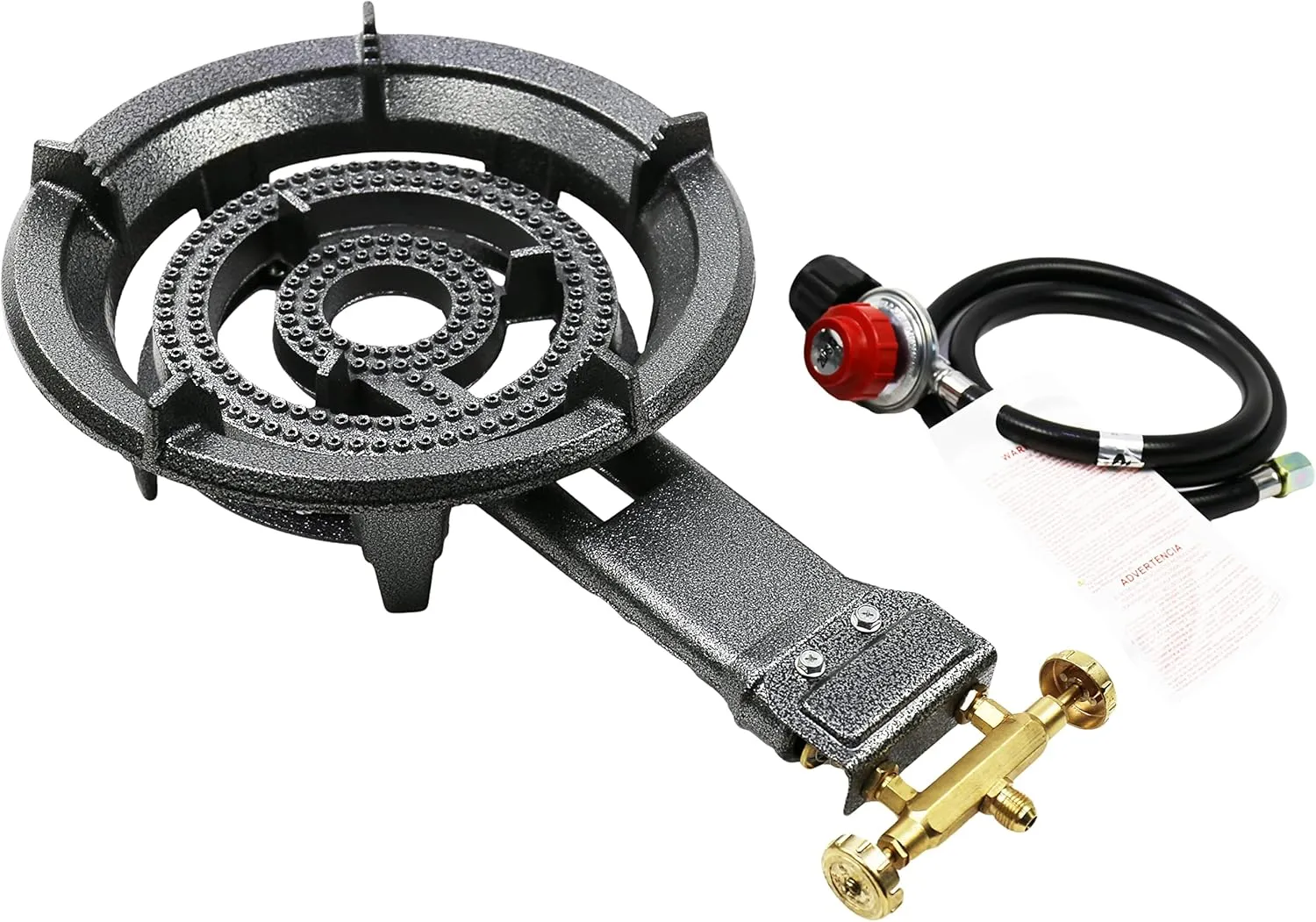 Propane Wok Burner, Cast Iron Single Burner Camping Stove With Regulator And Hose,High Pressure Portable Gas Stove For Camping Outdoor Cooking SH90 (SH90)