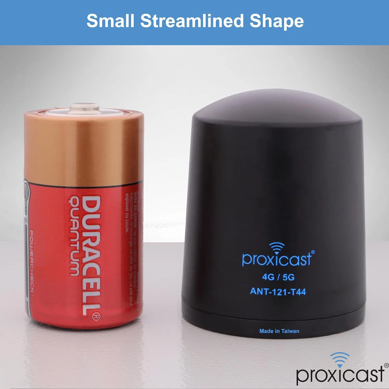 Proxicast 4x4 MIMO 5G Antenna - Vandal Resistant Low Profile Omnidirectional Through-Hole Mount - 12 ft Coax - Black - Compatible with Cisco, Cradlepoint, Digi, MoFi & Others (ANT-121-T44-B-12)