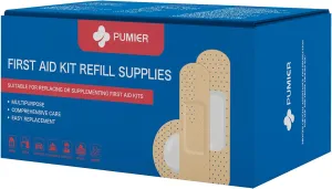PUMIER First Aid Kit Refill Supplies - 324 Pieces Emergency Medical Bag First Aid Supplies - 50-Person First Aid Kit for Home, Car, Businesses, School, Office, Restaurant, Worksite