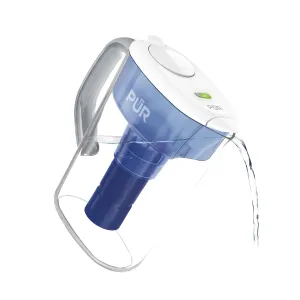 PUR 7-Cup Water Filter Pitcher with 1 Genuine PUR Filter, 3-in-1 Powerful Filtration, BPA Free, Dishwasher Safe, White, PPT710WA