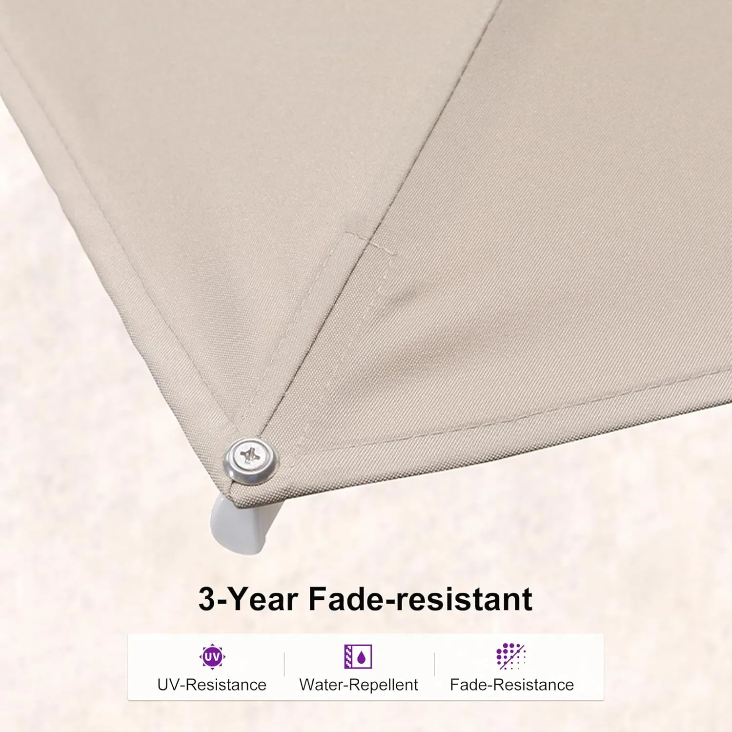 PURPLE LEAF 9' X 12' Right-left Tilt Patio Umbrella Swivel White Cantilever Umbrella with Tilt Aluminum Outdoor Umbrella with 360° Rotation for Deck Pool Garden, Beige