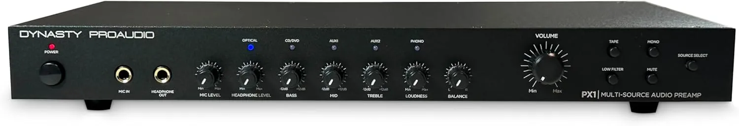 PX1 High Definition Multi-Source Hi-Fi Home Audio Stereo Preamplifier