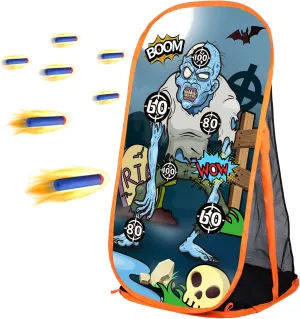 Quanquer Toy Foam Blasters Shooting Practice Target Compatible with Nerf Toy Blasters - Zombie Shooting Target Game with Net - Ideal Shooting Games Toy Gift for Boys Girls Indoor Outdoor Activity