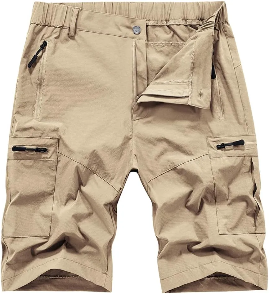 Quick Dry Hiking Shorts Men's Cargo Casual Outdoor 4-Way Stretchy Lightweight Summer Short with Multi Pockets