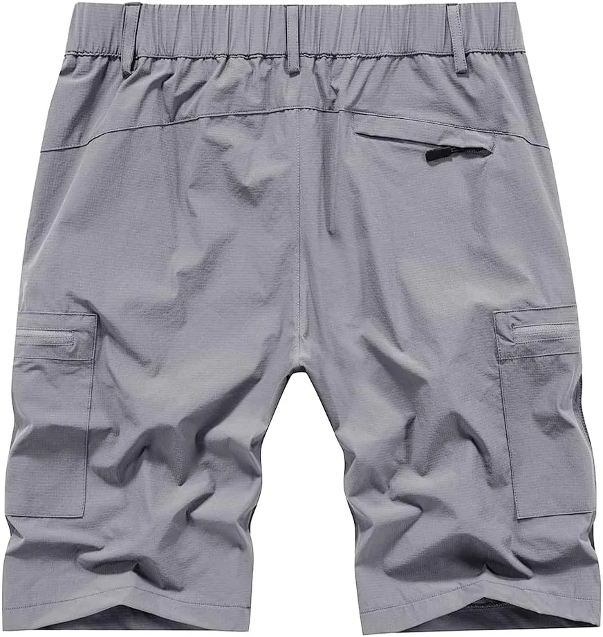 Quick Dry Hiking Shorts Men's Cargo Casual Outdoor 4-Way Stretchy Lightweight Summer Short with Multi Pockets