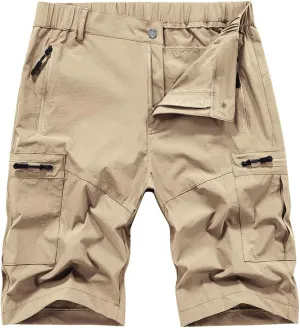Quick Dry Hiking Shorts Men's Cargo Casual Outdoor 4-Way Stretchy Lightweight Summer Short with Multi Pockets