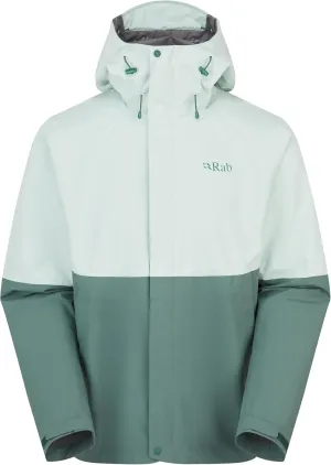 Rab Men's Downpour Jacket - Lightweight Waterproof Hooded Coat for Hiking & Trekking