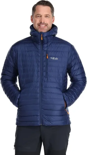 Rab Men's Microlight Alpine 700-Fill Down Hooded Puffer Jacket for Hiking & Skiing