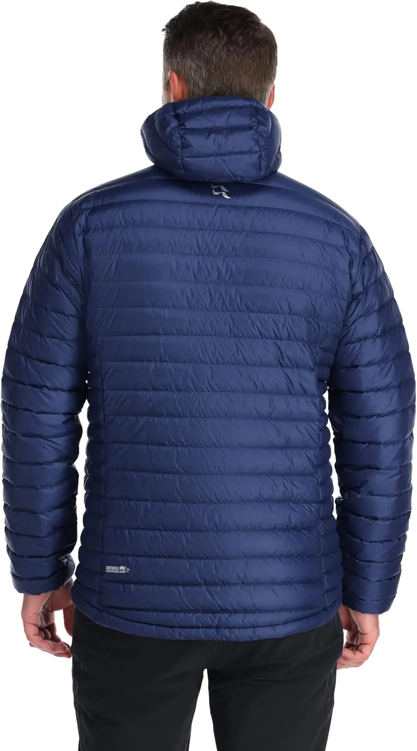 Rab Men's Microlight Alpine 700-Fill Down Hooded Puffer Jacket for Hiking & Skiing