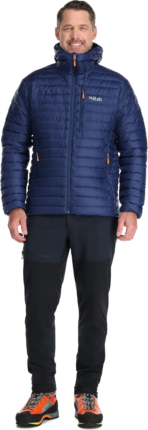 Rab Men's Microlight Alpine 700-Fill Down Hooded Puffer Jacket for Hiking & Skiing
