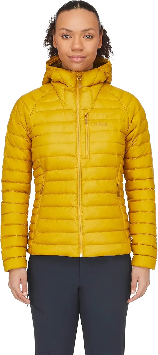 Rab Women's Microlight Alpine 700-Fill Down Hooded Puffer Jacket for Hiking & Skiing