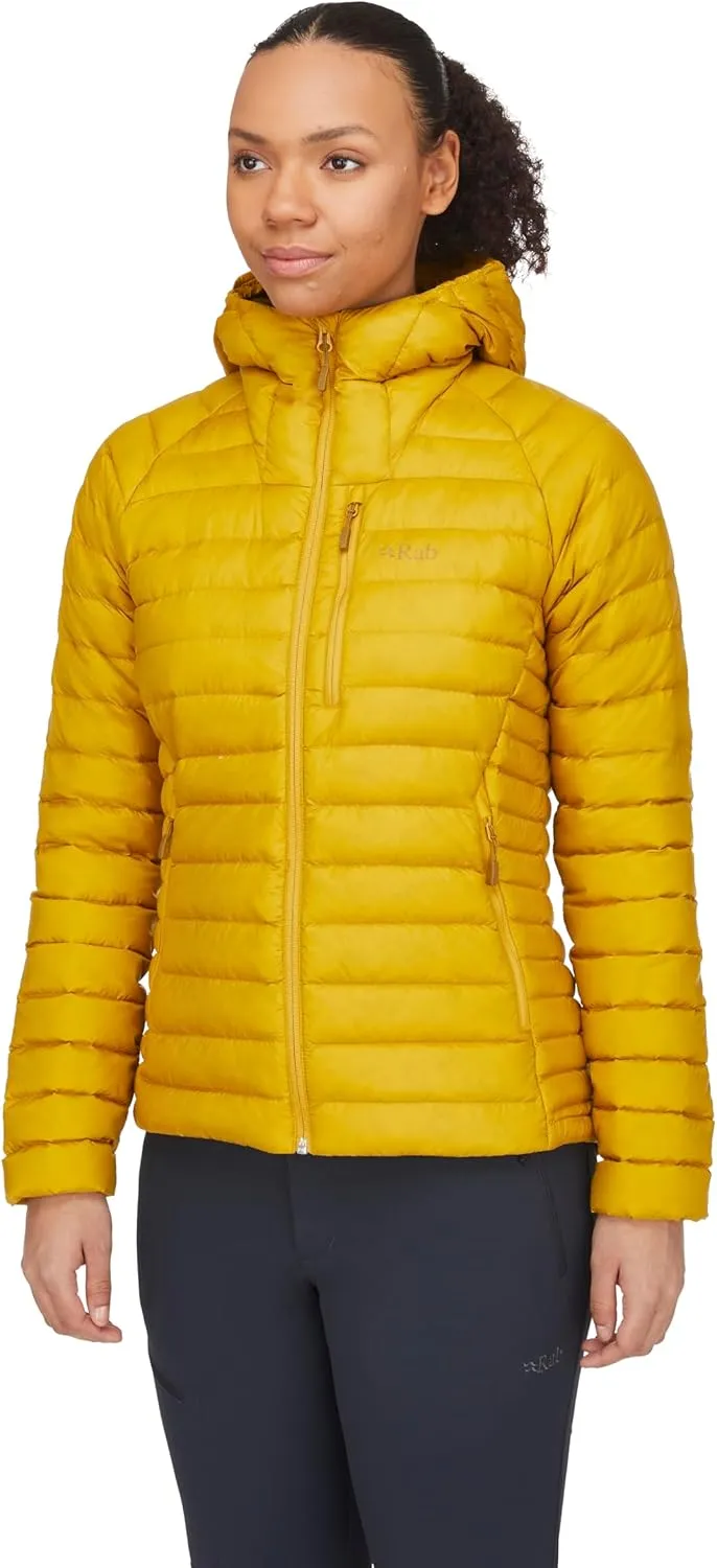 Rab Women's Microlight Alpine 700-Fill Down Hooded Puffer Jacket for Hiking & Skiing