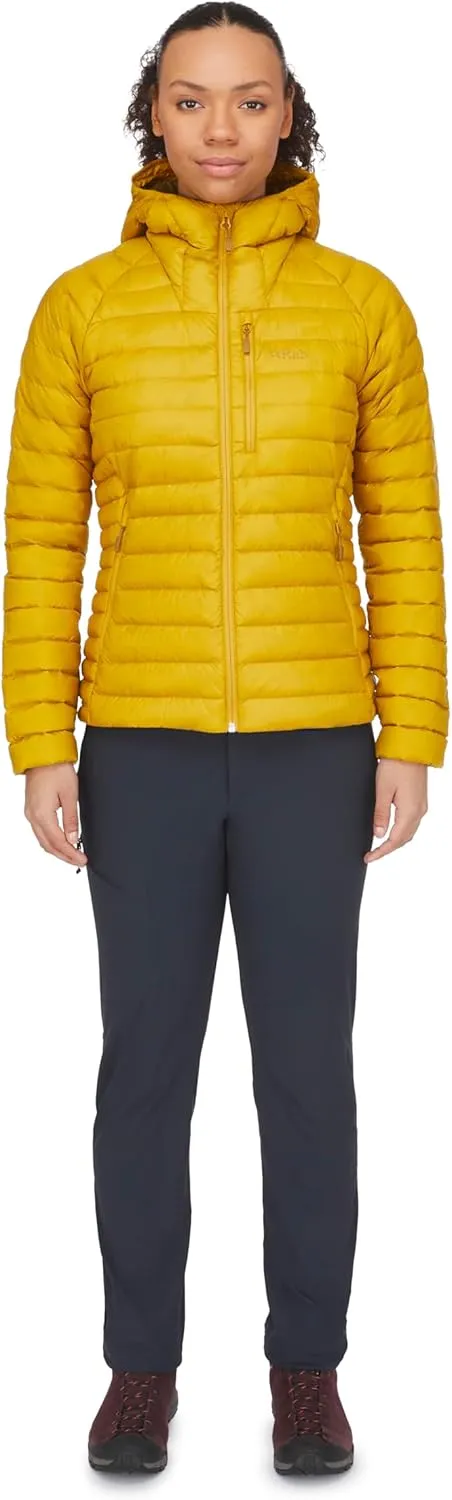 Rab Women's Microlight Alpine 700-Fill Down Hooded Puffer Jacket for Hiking & Skiing