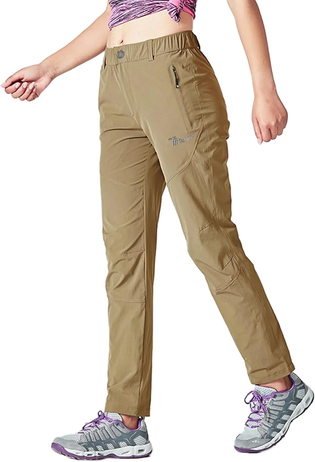 Rdruko Women's Hiking Pants Lightweight Quick Dry Water Resistant Outdoor Travel Fishing Pants with Pockets