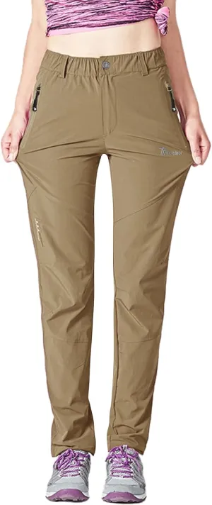 Rdruko Women's Hiking Pants Lightweight Quick Dry Water Resistant Outdoor Travel Fishing Pants with Pockets